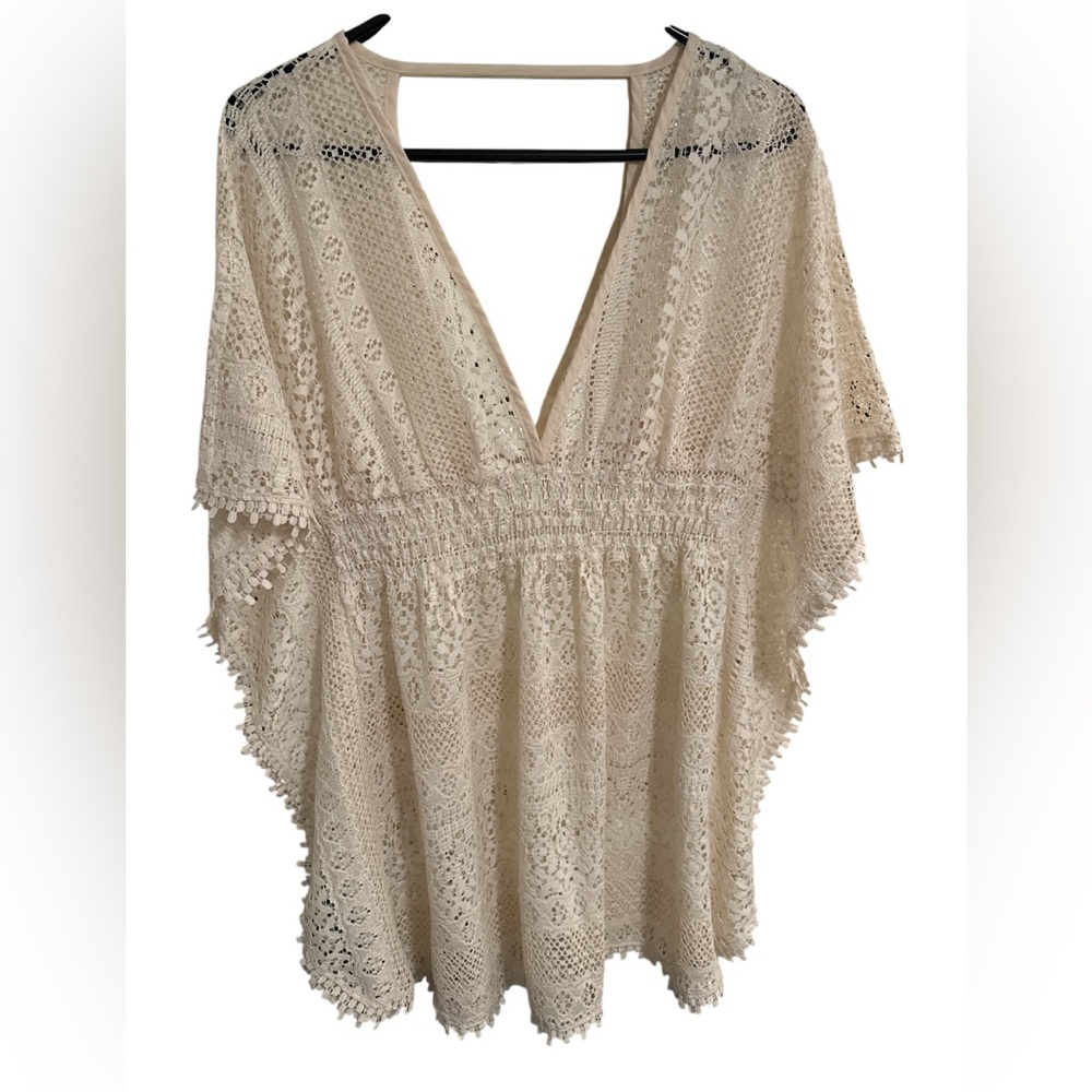 Xhilaration Ivory Lace Cover Up